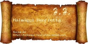 Halmágyi Henrietta névjegykártya